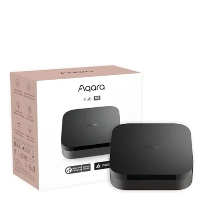 Immagine di Aqara Hub M3 per la Domotica, Matter Controller, Router di Confine Thread, Funzionalità Zigbee, Bluetooth, Wi Fi, PoE, IR, Supporta Alexa, Assistente Google, Apple HomeKit, SmartThings, IFTTT