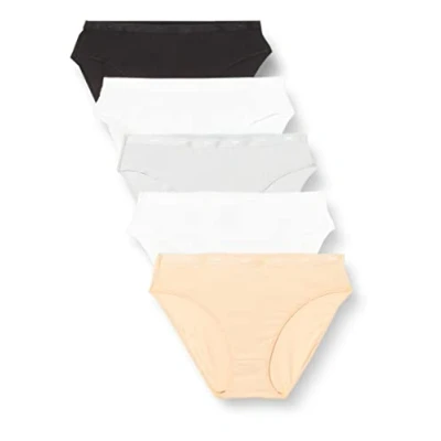 Immagine di DIM Slip Les Pockets Ecodim in Cotone Classico Donna x5, Nero/Skin/Bianco/Grigio/Bianco, XXL