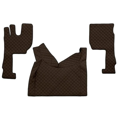 Immagine di F CORE FL08 BROWN Set tappetino Finta pelle anteriore 3 marrone