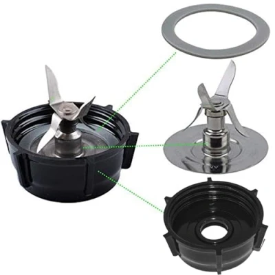 Immagine di Poweka Parti di Ricambio Compatibili con Oster Osterizer Frullatore 4 Punte 4961 Base della Lama e Coperchio Inferiore Guarnizione Tenuta