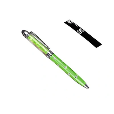 Immagine di QUALITÀ 2 in 1 PENNA a sfioramento capacitiva touchscreen e sfera con cristalli Swarovski. x RICARICA GRATUITO (LIME)