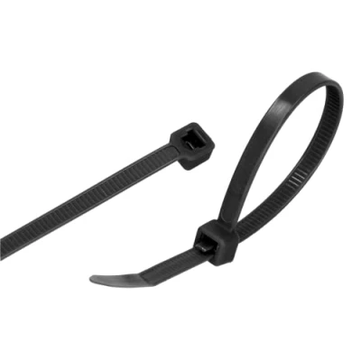 Immagine di GARDENIX Fascette per piante, 100 pezzi (4,8 mm x 160 mm, nero), riutilizzabili, regolabili