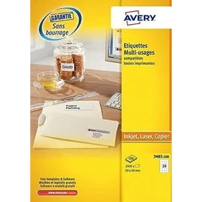 Immagine di Avery Etichette autoadesive multiuso 100 fogli 50x50 bianco