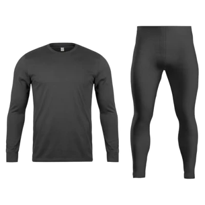Immagine di Orbiz Set di biancheria intima termica da uomo, maglia a maniche lunghe e pantaloni lunghi, invernale perfetta, Grigio, XXL