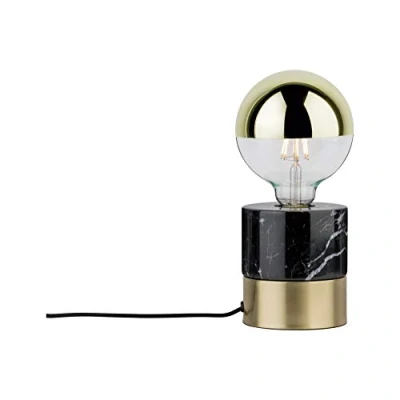 Immagine di Paulmann Vala 79742 Lampada da tavolo LED (monocolore) E27 20 W Nero, Marmo, Ottone