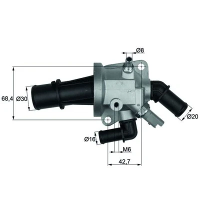 Immagine di MAHLE ORIGINAL TI 153 88 Termostato motore OPEL: Corsa C Hatchback, Meriva A, Agila SUZUKI: SWIFT 3, IGNIS 2