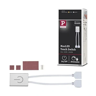Immagine di PAULMANN 70975 Switch touch 144 W (max) Metallo (L x A P) 4.3 0.85 3 cm 1 pz.