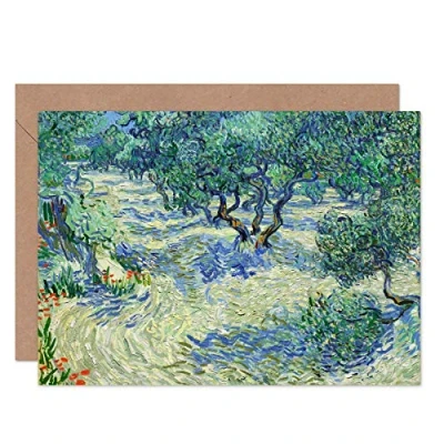 Immagine di Artery8 Vincent Van Gogh Olive Orchard Fine Art Greeting Card Plus Envelope Blank Inside