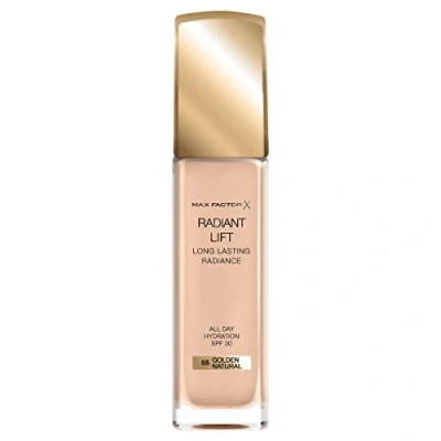 Immagine di Max Factor, Fondotinta Liquido Radiant Lift, Formula Antietà a Lunga Durata con SPF 30 ed Acido Ialuronico, 60 Sand, 7 ml