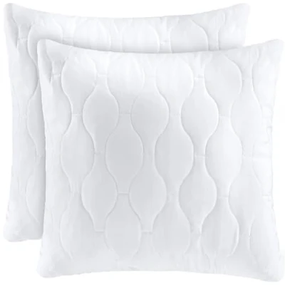 Immagine di Utopia Bedding Cuscini Trapuntati (Confezione da 2) 40 x cm, per Letto e Decorativi, Divano (Bianco)