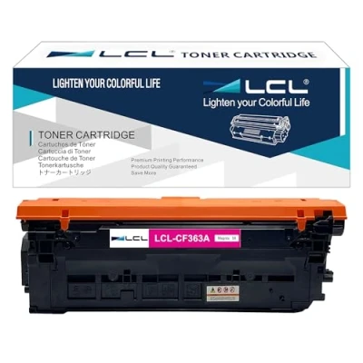 Immagine di LCL Cartucce di Toner Rigenerate 508A CF363A 5000Pagine (1Magenta) Sostituzione per HP M553 Printer M577 M577c Color LaserJet Enterprise M552dn M553dn M553n M553x MFP M577Z M577dn M577f
