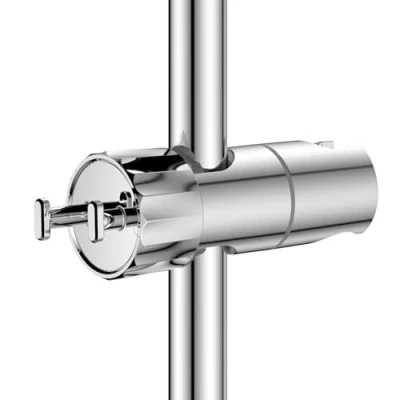 Immagine di YEAUPE Supporto di Ricambio per Soffione Doccia Universale Regolabile con 2 ganci asta da 16 28 mm, Porta Doccino, Doccino in ABS, Cromato