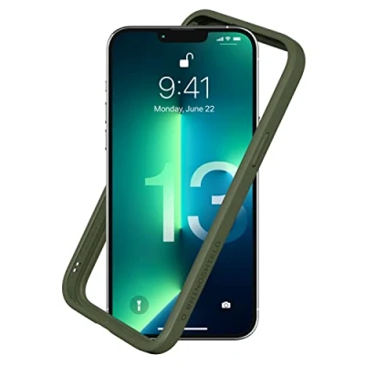 Immagine di RhinoShield Bumper Case compatible with [iPhone 13 Pro Max] CrashGuard NX Shock Absorbent Slim Design Protective Cover 3.5M / 11ft Drop Protection Camo Green
