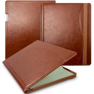 Immagine di e NET CASE Custodia per Remarkable 2 Digital Paper Tablet da 10,3 pollici (uscita 2020) premium in pelle PU regolabile con slot carte portapenne