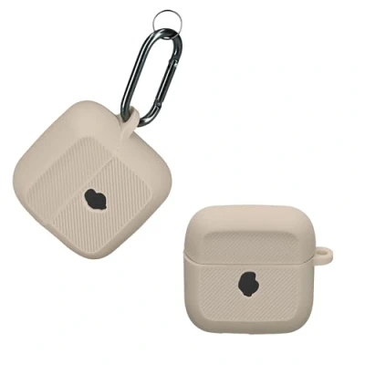 Immagine di kwmobile Custodia Silicone Cuffie Compatibile con Skullcandy MOD Cover Porta Auricolari Moschettone Case Bianco
