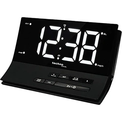 Immagine di Techno Line WT 482 Radiocontrollato Sveglia Nero tempi di allarme 2 Timer