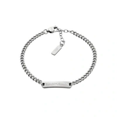 Immagine di Emporio Armani Bracciale in Acciaio inox tono argento, EGS3189040, Eine Grösse, inossidabile, Nessuna pietra preziosa