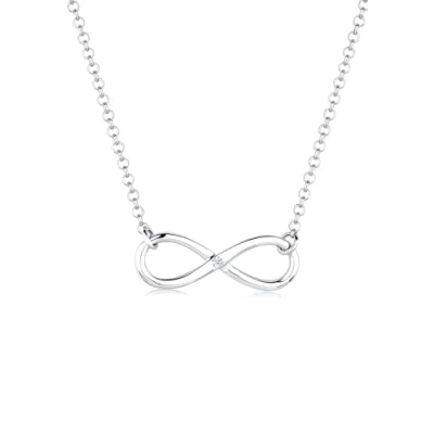 Immagine di Elli diamonds Collana Donne con Ciondolo Infinito E diamante (0,03 Ct.) In Argento Sterling 925