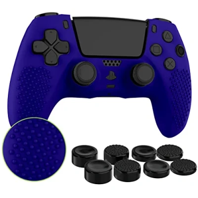 Immagine di MyGadget Custodia in Silicone compatibile con PS5 Controller 8 thumbsticks (2x coppia alta / 2x bassa) Cover per Playstation Dualsense Wireless Verde