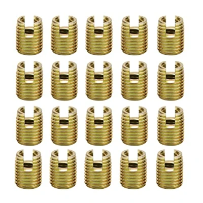 Immagine di Akozon Inserto Filettato Autofilettante 20pz Inserti Filettati 302 Viti per Riparazione in Acciaio al Carbonio(Inner M12*1,75 Outer M16*1,5)