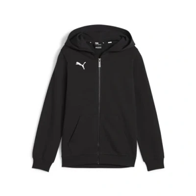 Immagine di Puma Teamgoal Casuals Hooded Felpa con zip per bambini, Taglia: 164, Schwarzweiss