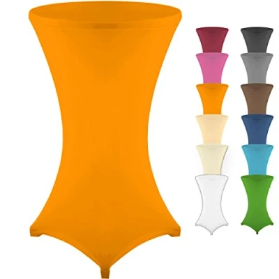Immagine di Gräfenstayn Fodera per tavolino da bar Diana certificate Öko Tex Siegel Standard 100 di diversi colori e dimensioni tavolini del diametro Ø60 cm Ø70 Ø80 (Arancione, Ø 60)
