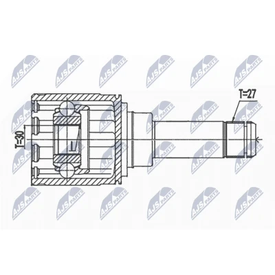 Immagine di NTY NPW BM 146 Kit Giunto Omocinetico Assale posteriore Sx, Dx BMW: 2 Gran Tourer, Active Tourer