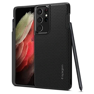 Immagine di Spigen Cover Liquid Air P Compatibile con Samsung Galaxy S21 Ultra 5G, S Pen Non Inclusa Nero