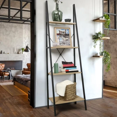 Immagine di IDMarket Scaffale scala a 4 livelli DETROIT design industriale