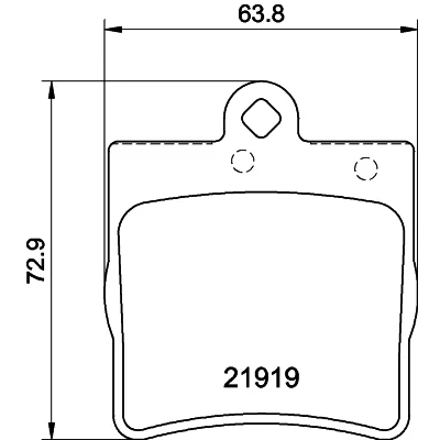 Immagine di HELLA 8DB 355 008 461 Kit pastiglie freno Non predisposto per contatto segnalazione usura MERCEDES BENZ: Classe E Sedan, C SLK