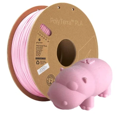 Immagine di Polymaker 70908 PolyTerra Filamento per stampante 3D plastica PLA contenuto di ridotto 1.75 mm 1000 g Rosa Sakura 1 pz.