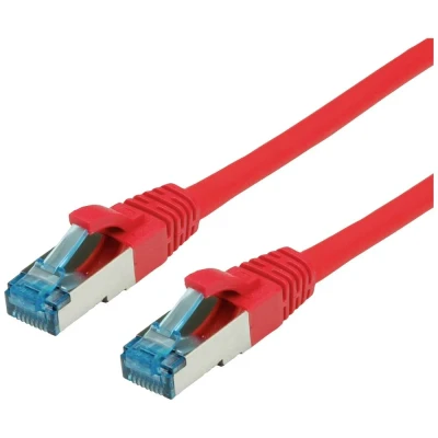 Immagine di Value 21.99.1928 RJ45 cavo di rete, patch CAT 6A S/FTP 15.00 m Rosso (chiaro) doppia schermatura, Privo alogeni, Ritardante fiamma 1 pz.