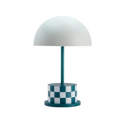 Immagine di PrintWorks Lampada da tavolo Riviera a batteria, quadretti, altezza: 28 cm, 3 livelli, luce LED calda, connettore USB C
