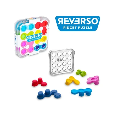 Immagine di SmartGames IQ Reverso Educational Brainstorming Multi Level Strategy Game and Skill Building Logic Thinking 12 Years + 1 Player Multicolor English SG 403