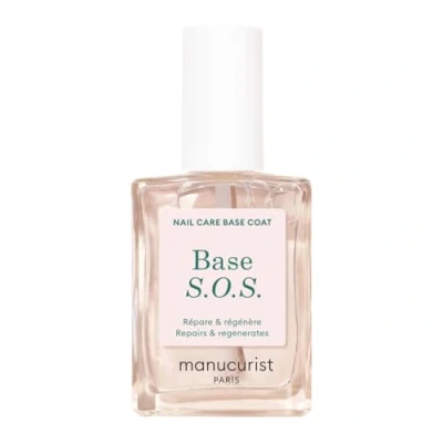 Immagine di Manucurist Base S.O.S per Smalto Unghie Danneggiate Idrata, Rinforza e Rigenera le Arricchita con Vitamine Prodotta in Francia Flacone da 15 ml