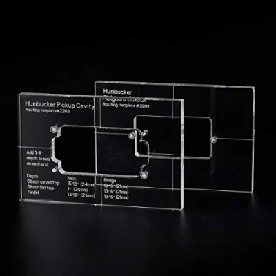 Immagine di Musiclily Pro CNC Acrilico Accurato Humbucker Pickup Routing Templates Set per Pickguard e Body Chitarra Elettrica