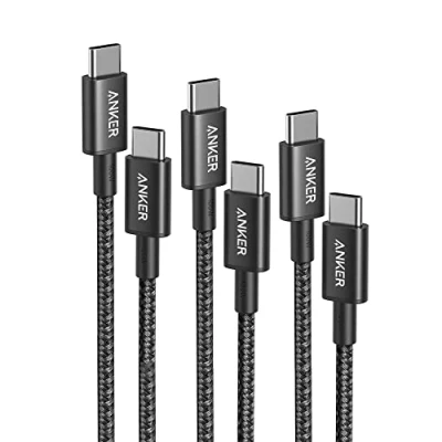 Immagine di Anker cavo usb c, 333 type potenza di ricarica rapida adatta per MacBook Pro 2020, iPad Air 4, Galaxy S21, Pixel, Switch(1m+1,8m+3m)