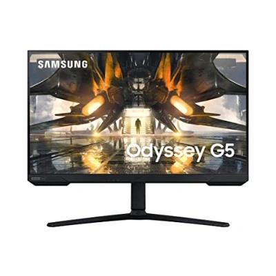 Immagine di Samsung Monitor Gaming Odyssey G5 (S32AG504), Flat, 32&#039;&#039;, 2560x1440 (QHD), HDR10, IPS, 165 Hz, 1 ms, FreeSync Premium, G Sync, HDMI, Display Port, Ingresso Audio, HAS, Pivot, Flicker Free