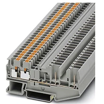 Immagine di Phoenix Contact PT 2,5 QUATTRO/2P 3209662 Morsetto passante componibile Numero Poli (num): 4 0.14 mm² 2.5 Grigio 50 pz.