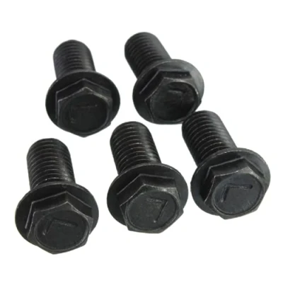 Immagine di WEKOW 3 / 5Pcs Bullone Per Lama Sega M6 x 16mm M7 17mm M8 18mm Filettatura Sinistra Flangia A Testa Esagonale In Metallo Nero (3,M6 16mm)
