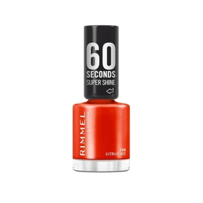 Immagine di Rimmel 60 Seconds Super Shine Smalto, 106 Citrus Me, Smalto asciugatura rapida, Colore vibrante, A lunga tenuta, 8 ml