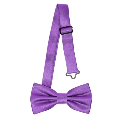 Immagine di Ladeheid Papillon per bambini maschi Pre legato, banda regolabile, design lucido, ideale matrimoni, compleanni, inizio scuola Resistente e stiloso BKS (10cm x 5cm, Viola)