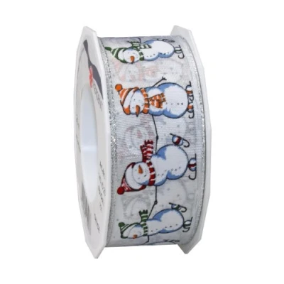 Immagine di Präsent Nastro cablato e Stampato, Bianco, 40 mm Width, 20 m Length