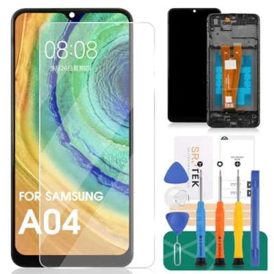 Immagine di per Samsung A04 Sostituzione Dello Schermo Galaxy LCD Touch Screen Digitizer Assembly Kit di Riparazione con Telaio SM A045F A045F/DS
