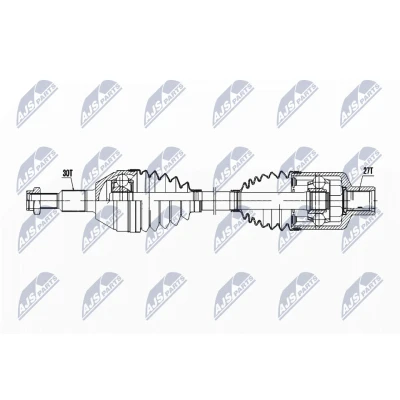 Immagine di NTY NPW PL 144 Albero motore / Semiasse Assale anteriore Dx 540 Cambio manuale CHEVROLET: Captiva, OPEL: Antara