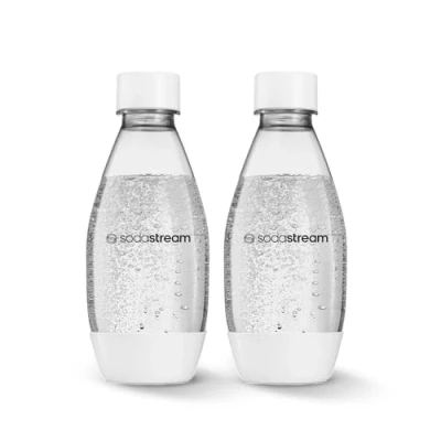 Immagine di sodastream Bottiglia sottile da 0,5 l, lavabile in lavastoviglie, confezione doppia, colore: bianco