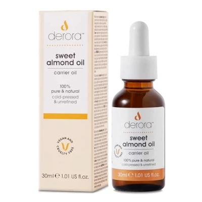 Immagine di Derora Olio di Mandorle Dolci Nutre pelle, capelli E unghie 100% puro naturale Antiossidante ricco vitamina A, B, D ed (30 ml)