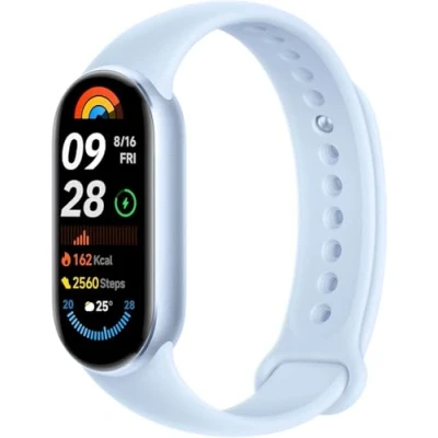Immagine di Xiaomi Smart Band 9 Braccialetto di attività, autonomia fino a 21 giorni, display AMOLED con frequenza aggiornamento 60 Hz, sensore cardiaca, blu