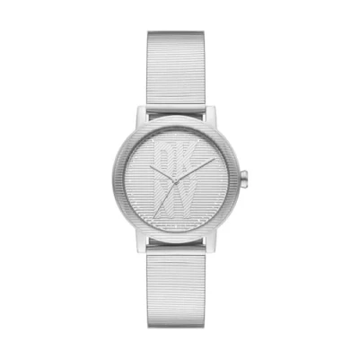 Immagine di DKNY orologio per donna, movimento a tre lancette Chambers, in acciaio inossidabile con cassa da 34 mm, Argento (Silver)