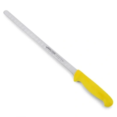 Immagine di Arcos Serie 2900 Coltello Salmone Pesce Lama Acciaio Inossidabile Nitrum 300 mm Manico Polipropilene Colore Giallo